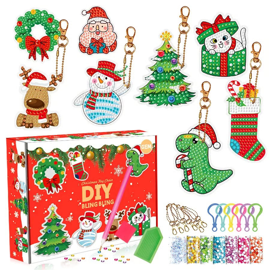 🎅Christmas DIY Diamond Painting Keychain🎁