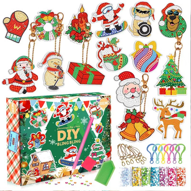 🎅Christmas DIY Diamond Painting Keychain🎁