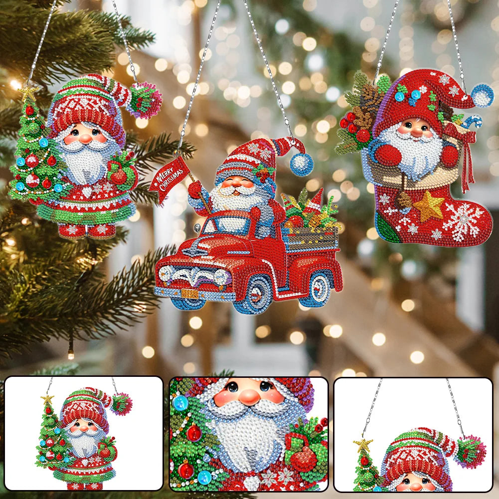 DIY Diamond Painting Christmas Hanging Ornaments