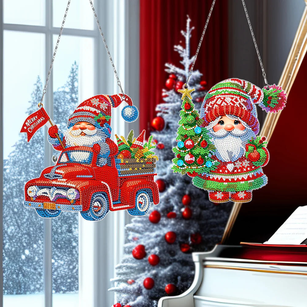 DIY Diamond Painting Christmas Hanging Ornaments