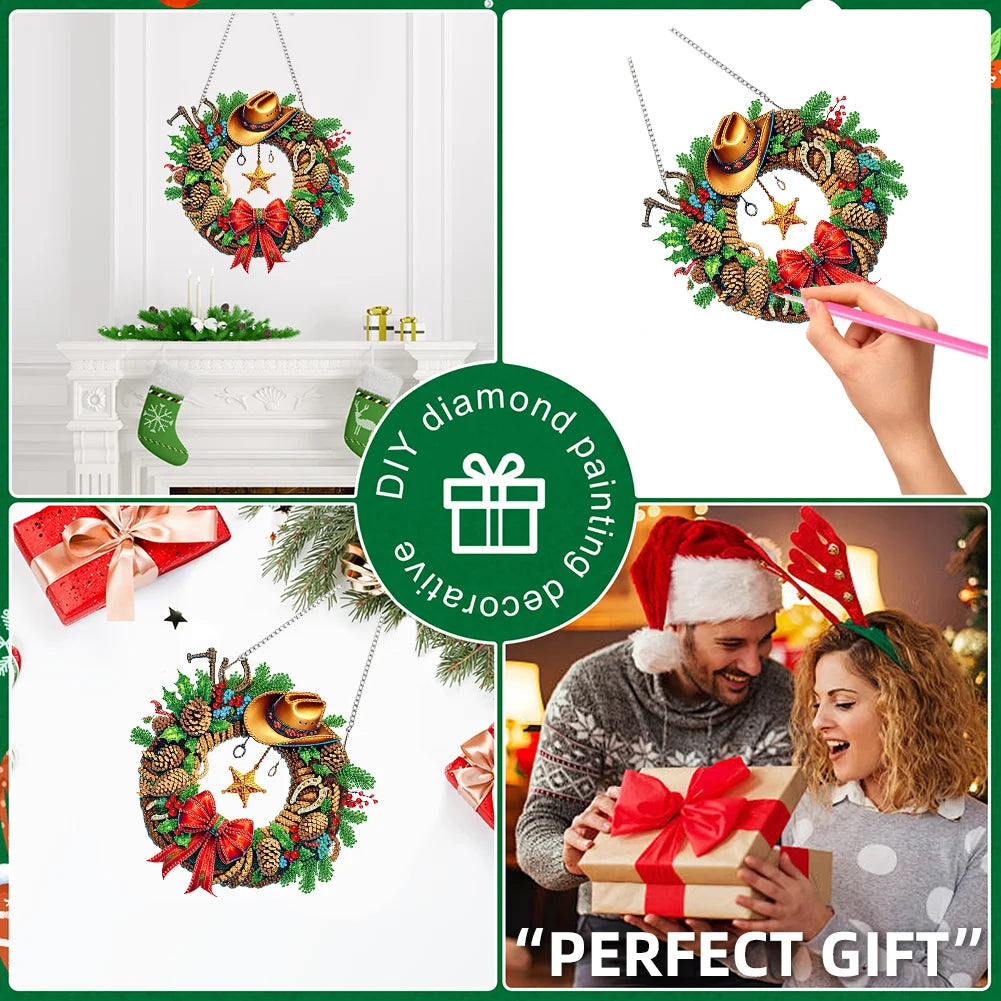 DIY Diamond Painting Hanging Christmas Ornament