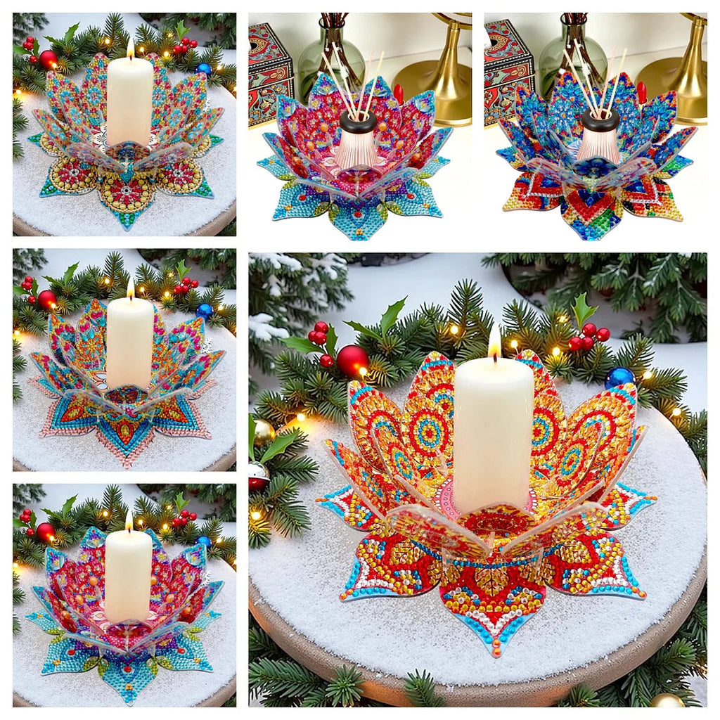 DIY Diamond Painting Lotus Tray Decoration Kit